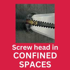 how to unscrew a stripped screw, types of screw heads placement, screw in confined spaces